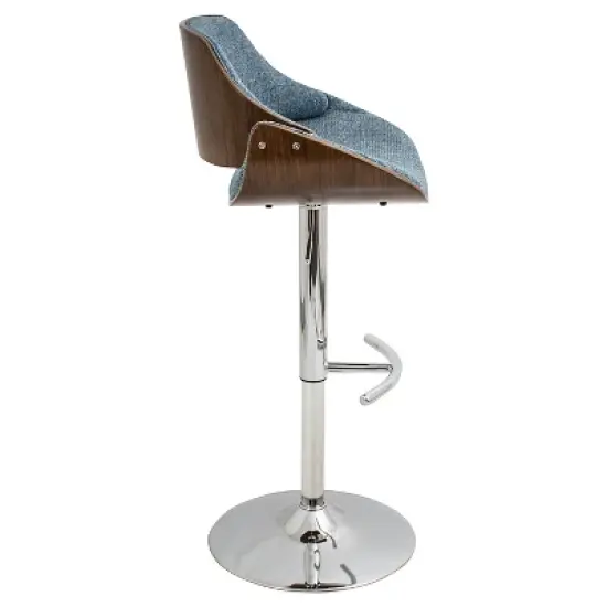 Set of 2 Fabrizi Mid-Century Modern Adjustable Barstool - LumiSource image {1}