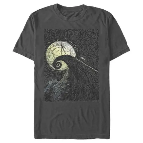 Men's The Nightmare Before Christmas Jack Skellington Spiral Hill Painting T-Shirt image {4}