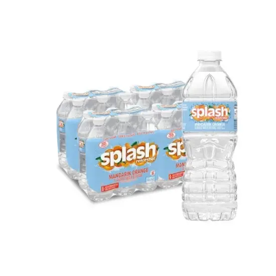 Splash Refresher Mandarin Orange Water Beverage - 24pk/0.5L Bottles image {8}