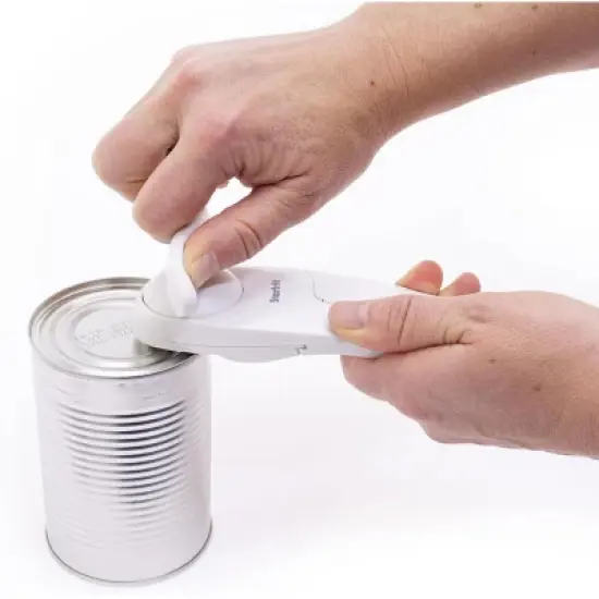 Beaver Can Opener - Safe - Holds and Leaves No Sharp Edges on Lid - Comfort Grip image {1}