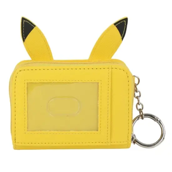 Pokemon Pikachu Face Yellow Mini Zip Around Wallet image {2}