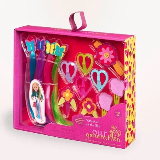 Our Generation Attached at the Clip Hair Play Style Accessory Set for 18" Dolls image {3}