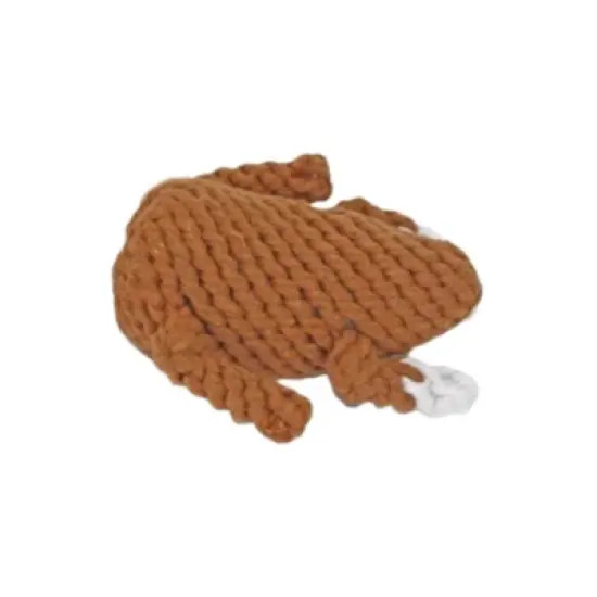 Midlee Thanksgiving Meal Rope Dog Toy Set - Turkey Leg & Wishbone image {2}