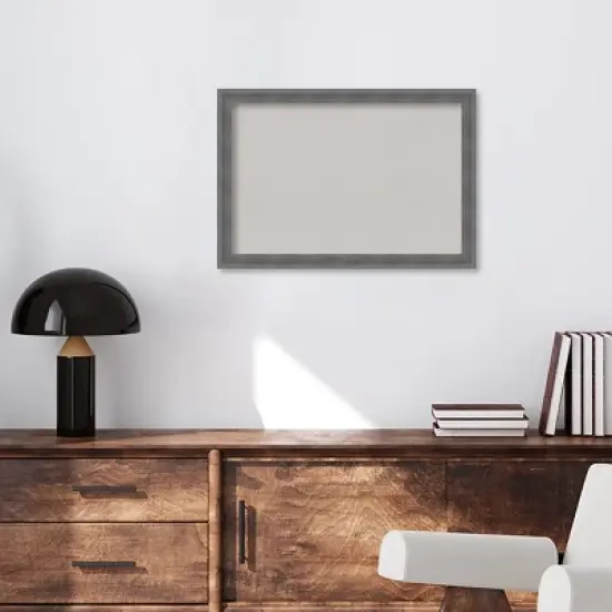 Amanti Art Dixie Grey Rustic Wood Framed Corkboard image {4}