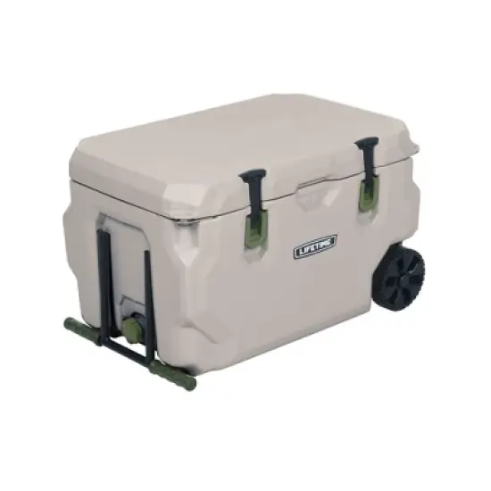 Lifetime 65 Quart High Performance Wheeled Cooler, Pumice Stone (91179) image {9}
