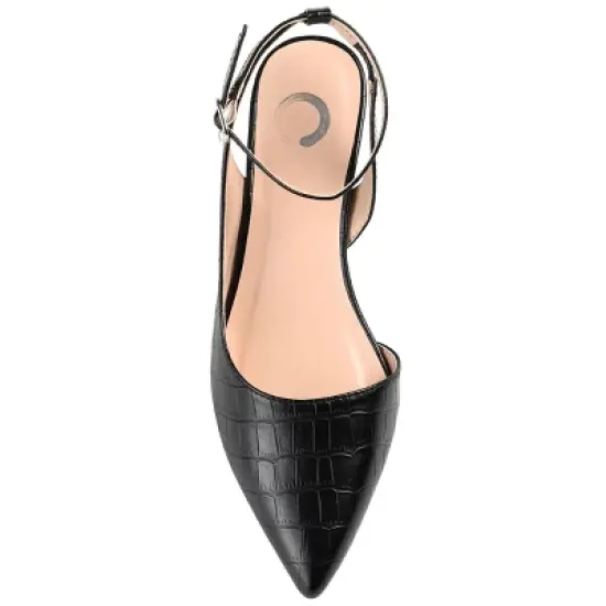 Journee Collection Womens Keefa Pointed Toe Low Block Heel Pumps image {3}