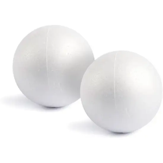Juvale 2 Pack Foam Balls for Crafts, 6" Round White Polystyrene Spheres for DIY Projects, Ornaments, School Modeling, Drawing image {8}