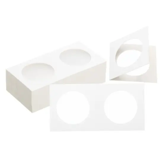 Unique Bargains Transparent Window Paper Coin Storage Organizing Protective Coin Holder 100 Pcs image {13}