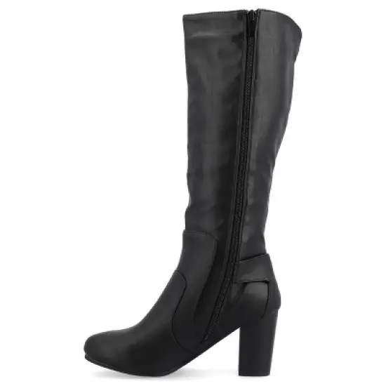 Journee Collection Womens Carver Stacked Heel Knee High Boots image {1}