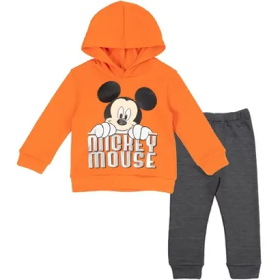 Disney Mickey Mouse Christmas Fleece Pullover Hoodie and Pants Outfit Set Infant to Little Kid  image {12}