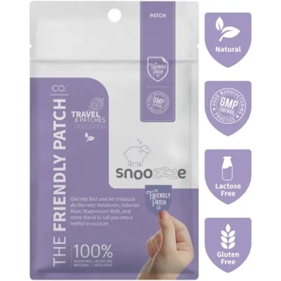 The Friendly Patch Snooze Sleep Patches 8 Melatonin, Valerian Root, Ashwagandha, Magnesium image {7}