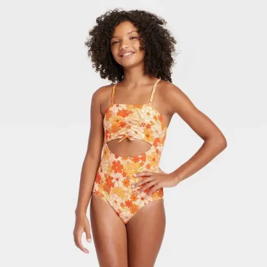 Girls' Vintage Affair One Piece Swimsuit - art class&trade; image {3}