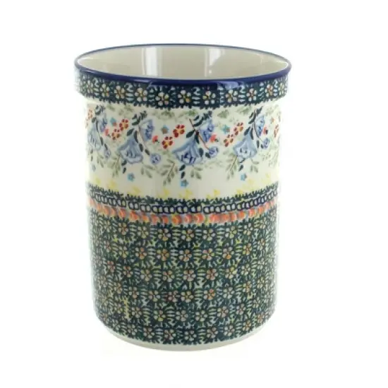 Blue Rose Polish Pottery P082 Manufaktura Utensil Jar image {7}