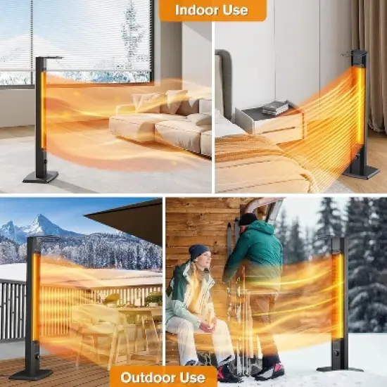 vanccasso Patio Heater, Portable Outdoor Heater Super Quiet Electric Heaters for Indoor Outdoor Use image {2}