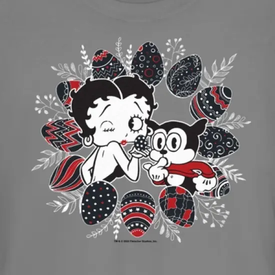 Junior's Betty Boop Easter Egg Frame T-Shirt image {1}