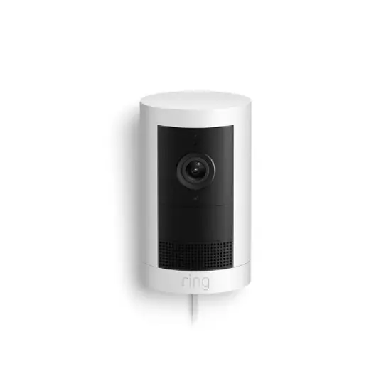 Ring Outdoor Cam Plus Plug-In 2K Video with Low-Light Vision and Flexible Mounting - White image {8}