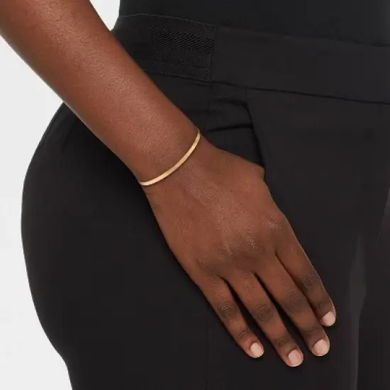 14K Gold Plated Herringbone Chain Bracelet - A New Day&trade; image {2}