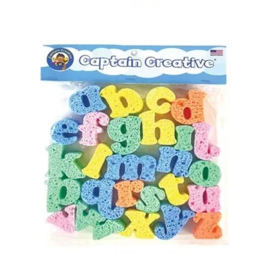 Captain Creative Super Sponges, 2", Lower Case Alphabet, 26 Pieces image {3}