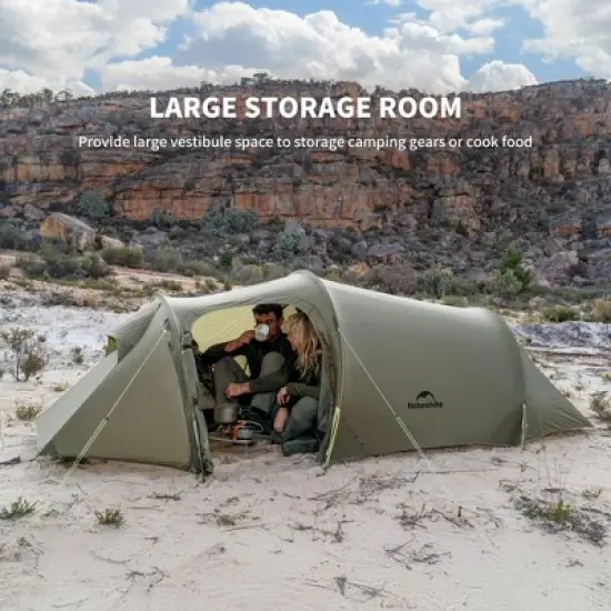 Naturehike Opalus 3 Person Tunnel Tent - Lightweight 4-Season Backpacking Tent with Vestibule,Double Wall Waterproof for All-Weather Performance image {5}