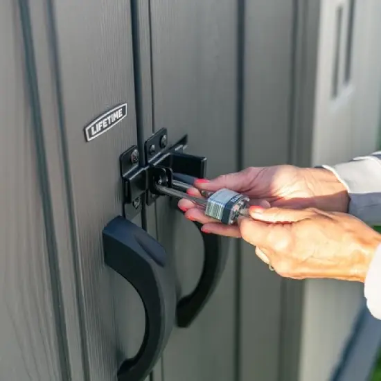 Lifetime 10 ft. x 8 ft. Side Entry Outdoor Storage Shed (60466) image {7}