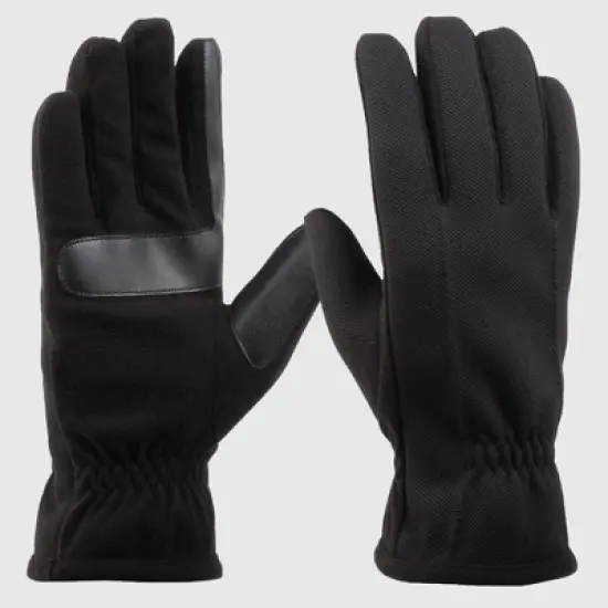 Isotoner Men's At Wrist Tech Stretch Gloves - Black image {2}