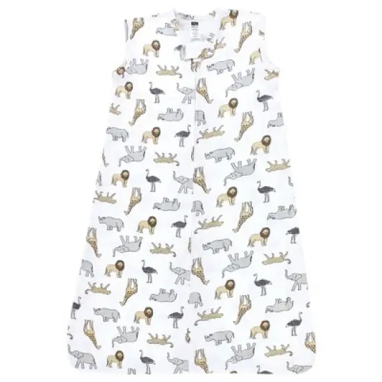 Hudson Baby Cotton Sleeveless Wearable Sleeping Bag, Sack, Blanket, Modern Safari image {2}