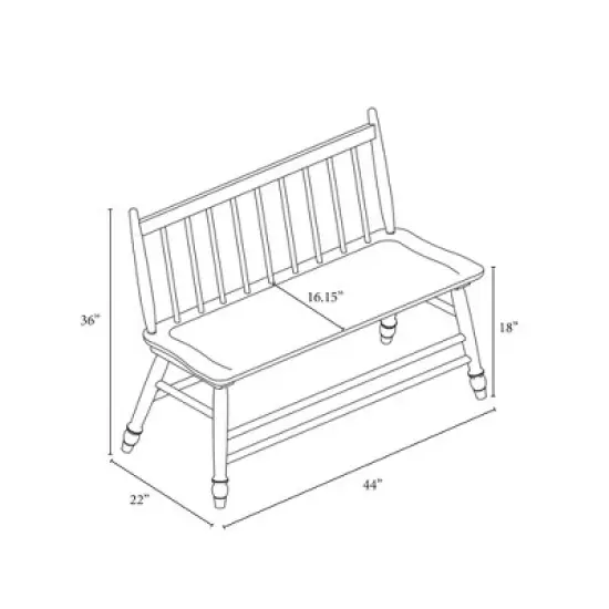 Vintage Windsor Dining Bench - Aged Oak - Hearth & Hand&trade; with Magnolia image {6}