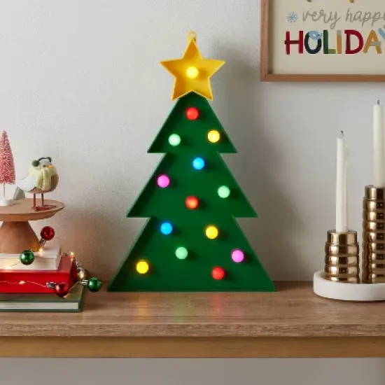 17" Marquee Christmas Tree Novelty Sculpture Light - Wondershop&trade; image {1}