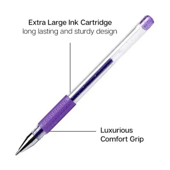 KINGART Gel Pens, Soft Grip, 24 Pink & Purple Tone Colors image {2}