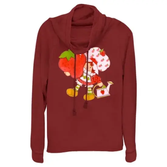 Junior's Strawberry Shortcake Cute Berry Gardener Cowl Neck Sweatshirt image {2}