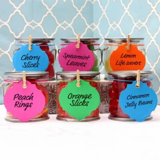 Cornucopia Brands Mini Clear Plastic Paint Cans, 6pk; 3in Tall Miniature Paint Cans for Party Use image {3}