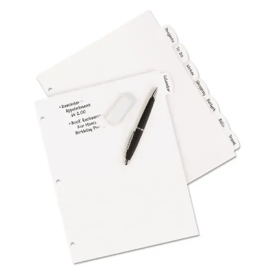 Avery Write-On Big Tab Plastic Dividers 8-Tab Letter 16371 image {4}