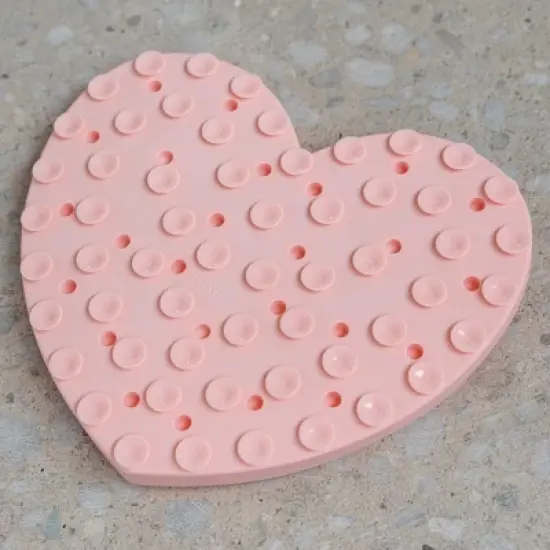 Dexypaws Enrichment Snuffle Mat: Blush Pink Heart - Textured Dog Feeding Pad image {3}
