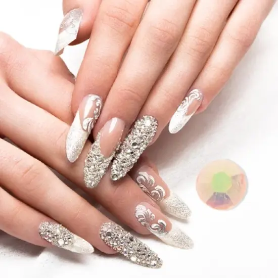 Unique Bargains Resin Rhinestone Nail Supplies Assorted Color 1 Set image {5}