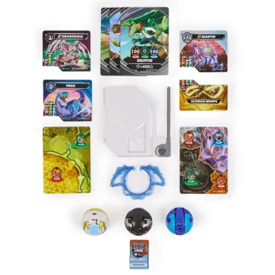 Bakugan Special Attack Mantid with Titanium Dragonoid and Trox Starter Pack Figures image {1}