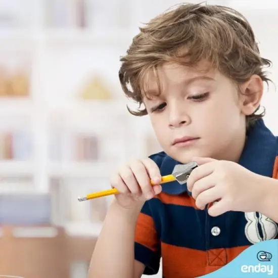 Enday Single Hole Metal Pencil Sharpener, 6 Pack image {1}