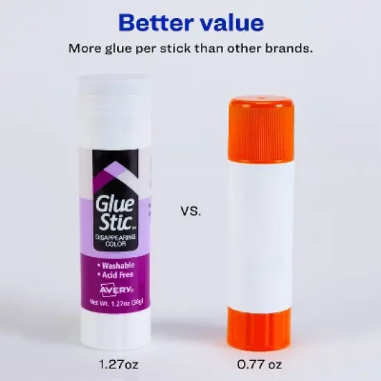 Avery Permanent Glue Stics Purple Application 1.27 oz Stick 00226 image {6}