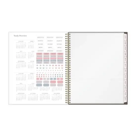 Blue Sky Rachel Parcell 2025-2026 Weekly/Monthly Wirebound Planner 8.5"x11" Printed Monroe Neutral image {6}