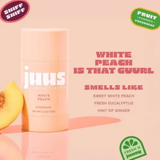 Juus Aluminum-Free Serum Deodorant Stick - White Peach - 2.6oz image {2}