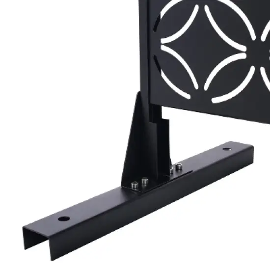 CAVINAS Patio Decorative Screen Metal Fence Privacy Screen with Grid Pattern for Outside and Garden, 76" H&times;48" W image {3}