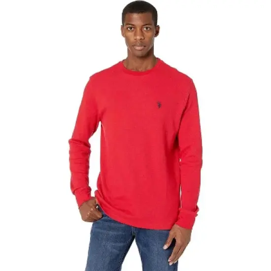 U.S. Polo Assn. Men's Long Sleeve Crew Neck Solid Thermal Shirt image {4}