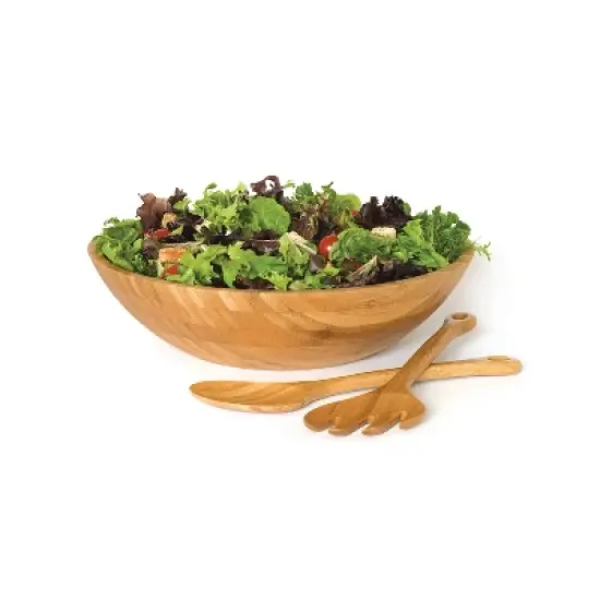 Lipper International 3pc Bamboo Salad Set image {1}