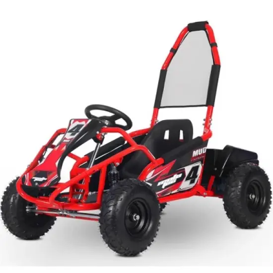 MotoTec Mud Monster Kids Electric 48v 1000w Go Kart Full Suspension Red image {6}