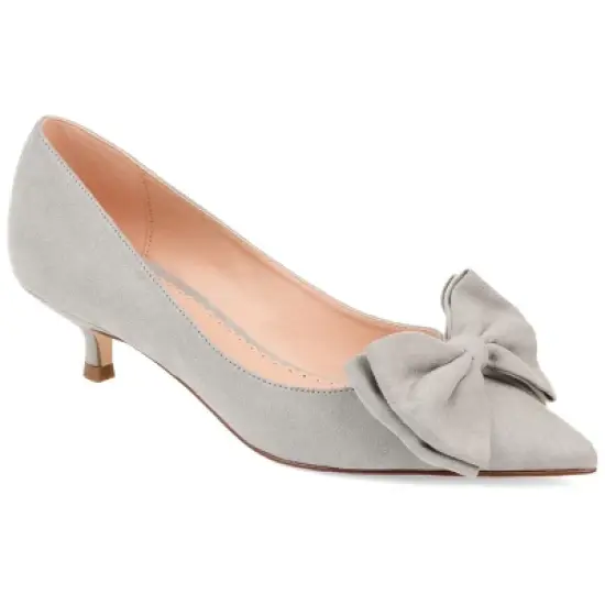 Journee Collection Womens Orana Pointed Toe Kitten Heel Pumps image {11}