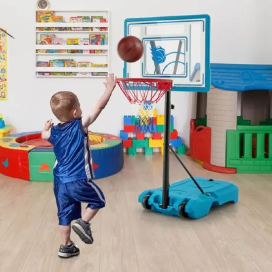 Safstar Pool Basketball Hoop 3.8-4.4 FT Adjustable Poolside Basketball Goal System image {4}