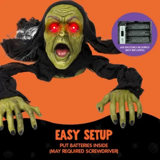 Joyfy Halloween Decoration Groundbreaker Zombie with Sound and Flashing Eyes for Halloween Outdoor Indoor Yard Garden Prop Decor image {4}