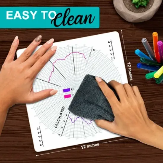 SCRIBBLEDO Circular Grid 12"x12" Dry Erase Board image {6}