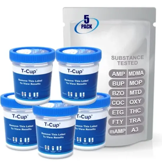 Mintegrity 5 Pack 13-Panel Instant at Home Urine Drug Test Kits | Multi-Panel Urine Screening Testing Kit | MT-TDOA-7135A3EFT image {5}