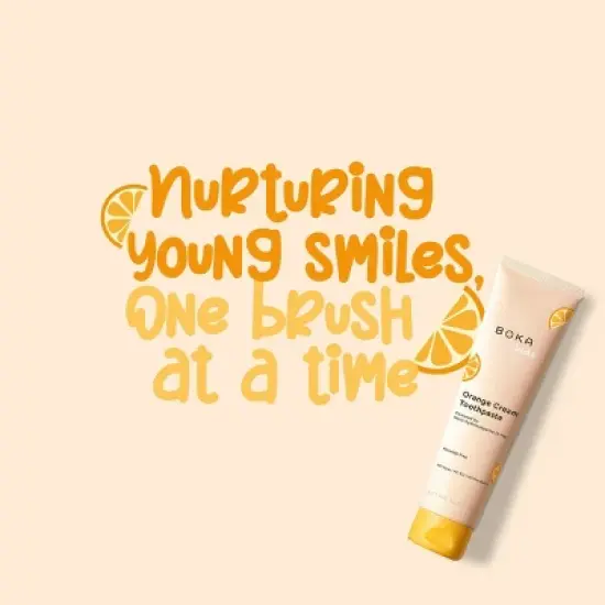 Boka Kids' Fluoride-Free Nano Hydroxyapatite Toothpaste - Orange Cream - 3.4oz image {5}