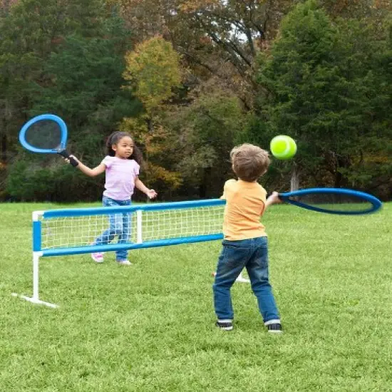 HearthSong 3-in-1 Outdoor Active Game Set with Oversized Tennis, Badminton, and Volleyball image {4}